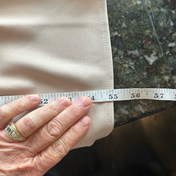 NWT BHLDN Cali Satin Cowl Neck MIDI Slip Dress in Champagne. Classic. Occasion. - Picture 13 of 16